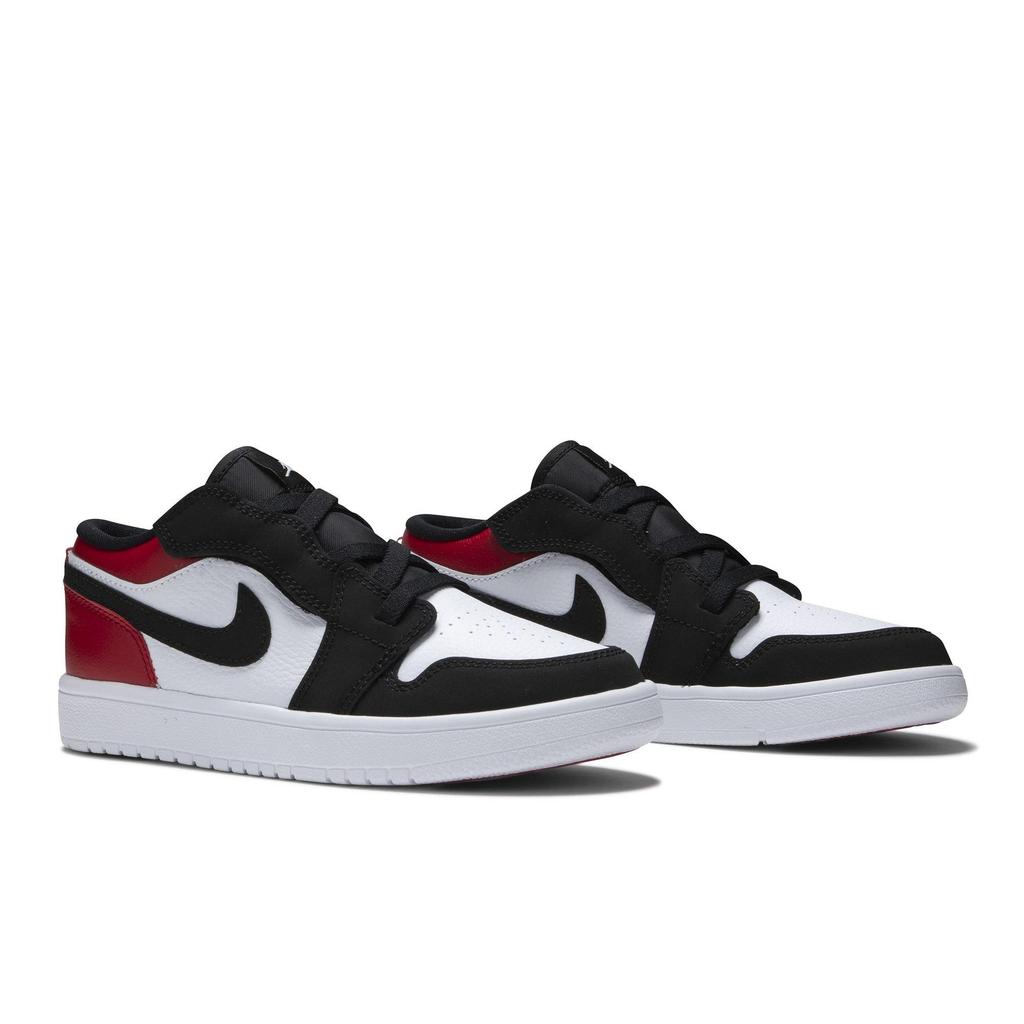 Air Jordan 1 Low Alt PreSchool 'Black Toe' (Unisex) White / Black-Gym Red Kids' Basketball Shoes BQ6066 116