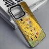 Colorful Silver Back Phone Case G-Gustav K-Klimt 'The Kiss' Painting Compatible with iPhone 17 16 15 14 13 12 11 plus pro Max