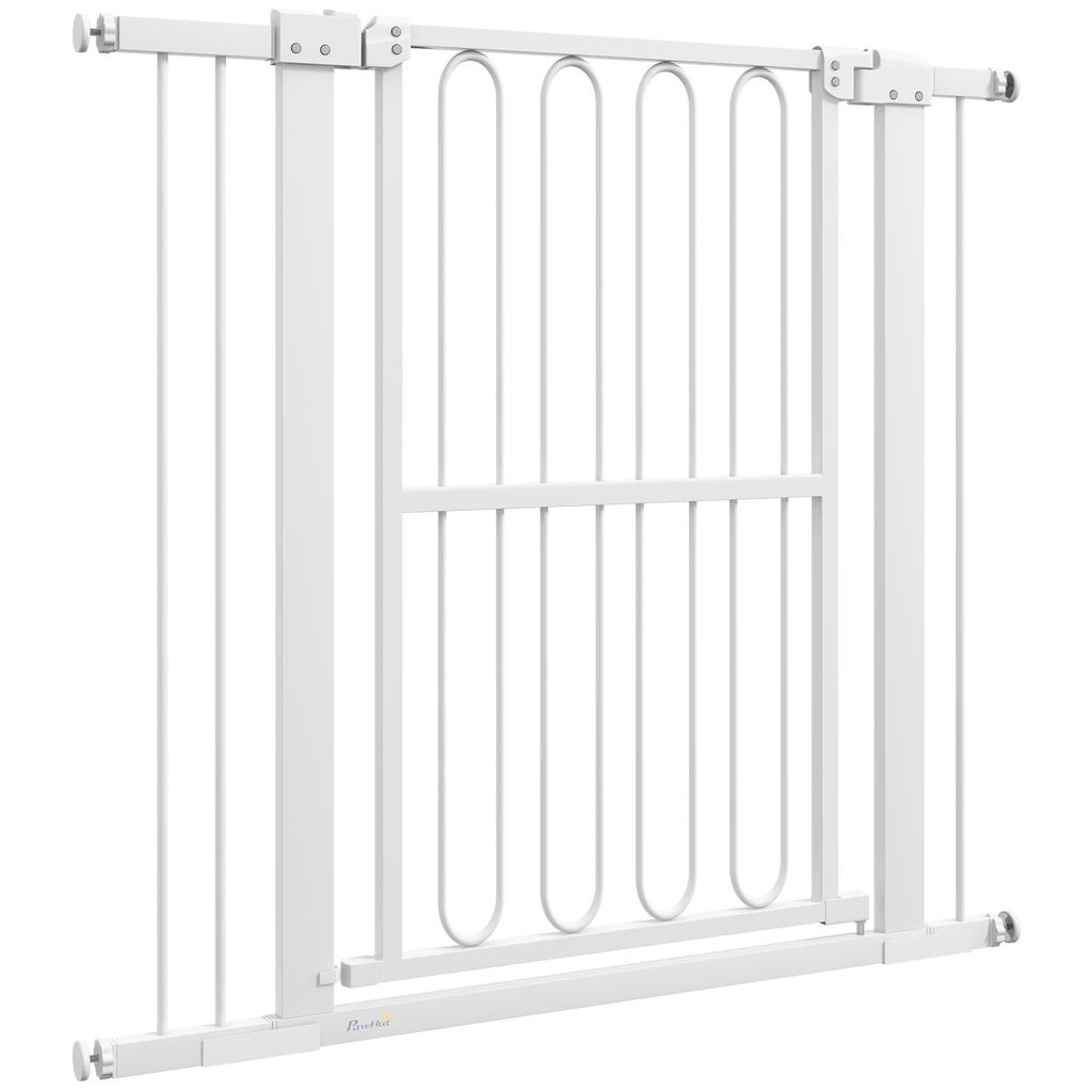 Dog Safety Gate, 76-104 Cm Barrier Gate Without Drilling, Stair Gate