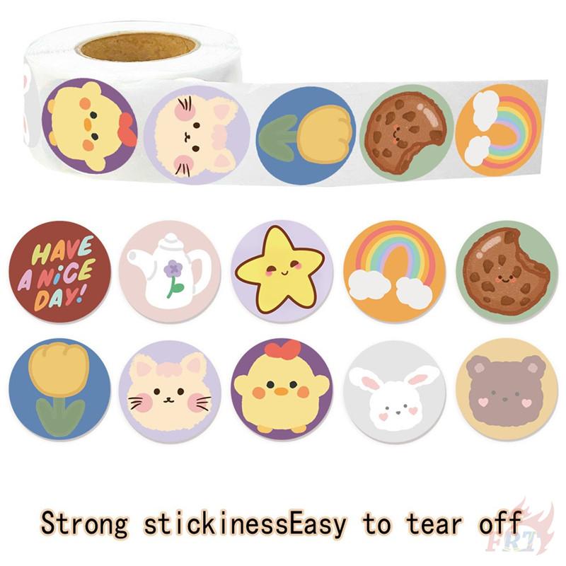500Pcs/Roll Ins Healing Cartoon Kids Rewards Stickers - DIY Scrapbooks Album Decor Sealing Label Decals