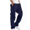 Calça cargo masculina com cordão, calça larga com muitos bolsos, calça casual, calça de moletom, microelástica, cintura média, algodão, linho