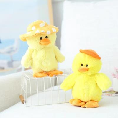 Talking Singing Duck Plush Toy Repeats What You Say Creative Interactive Toy Electric Stuffed Animal Toy Walking Speaking Duckling Plush Doll