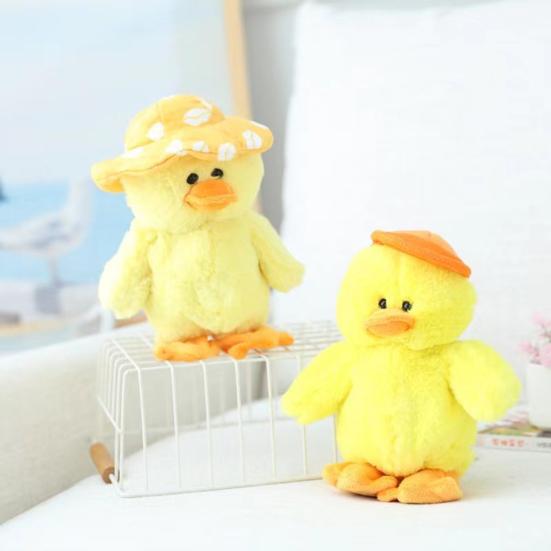 Talking Singing Duck Plush Toy Repeats What You Say Creative Interactive Toy Electric Toy Walking Speaking Duckling Plush Doll Children Gift