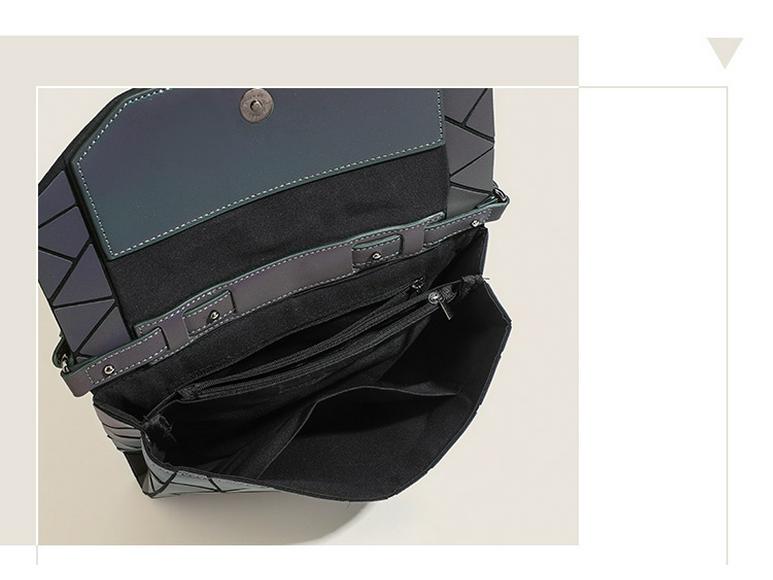 Leuchtende Geometrische Dreieck Schultertasche - 2025 Mode Vielseitiges Kleines Quadratisches Design