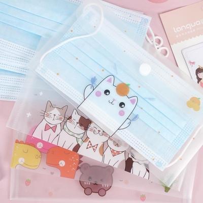 Transparente Schreibwaren Aufbewahrungsbeutel Kawaii Büro Rechnungen Dateien Kleinigkeiten Organizer Kinder Student Bleistiftbeutel Maske Speichern Tasche