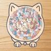 1PC Colored Cat Shaped Wooden Jigsaw Puzzle, Cats Shaped Wooden Puzzle, Unique Animal Shape Wood Puzzle, Creative Gifts for Cats Lovers, Home Decor