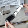 Sliver Bow Folding Air Cushion Comb with Mirror  Diamond Bling Rhinestone Cosmetic Travel Pocket Small Hair Brush Makeup Tools