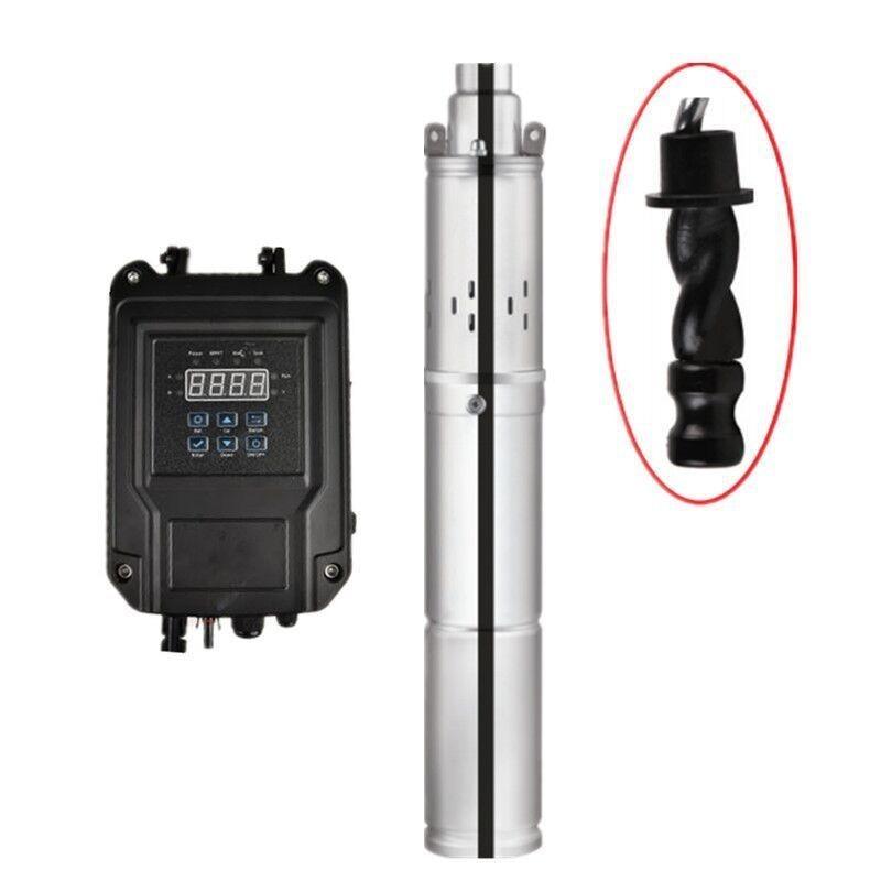 Small Household Stainless Steel Deep Well Submersible Pump Solar Brushless Screw DC Pump Irrigation Efficient Water Pump