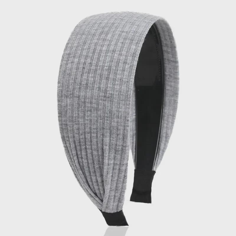 

Корейская тканевая повязка на голову с широкими полями Mori Girl для женщин - однотонный аксессуар для волос