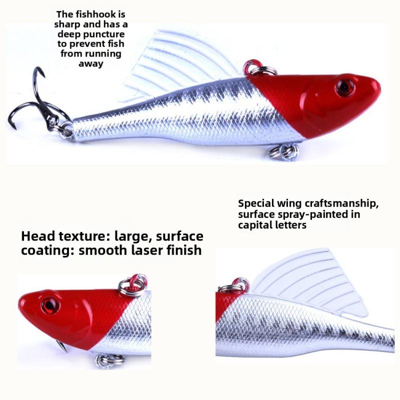 5PCS 6.5cm 17.2g 6The Hook Sinks quicklyVIBPencil Fishing Lure, Sinking Sea Fishing Artificial Bait, Pencil Fishing Tackle