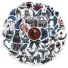 50 Gothic Graffiti Stickers Water Cup Mobile Phone Waterproof Decorative Stickers Creative Gothic Stickers