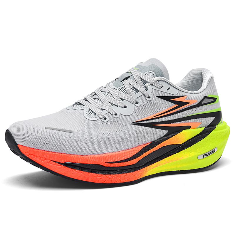 Men's Shoes Mesh Surface Breathable Deodorant Youth Sports Leisure Carbon Plate Game Shock Absorbing Running Shoes