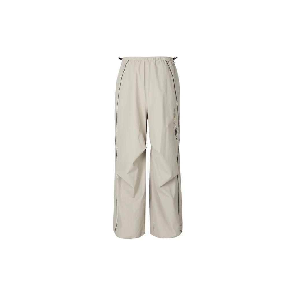 adidas Women's Outdoor Series Grey Mid-Rise Drawstring Cool Feeling Sports Pants JD5846