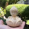 Cute Lotus Tathagata Buddha Statue Q Version Coconut Figurine Buddha Ornaments  Home Desktop
