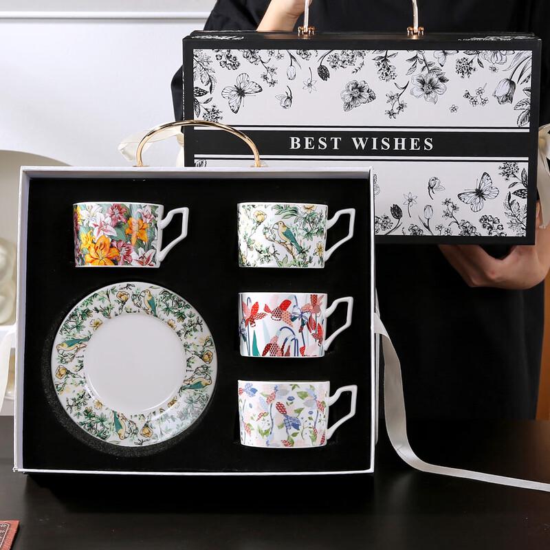 Elegant Vintage Bird Ceramic Cup & Saucer Gift Set