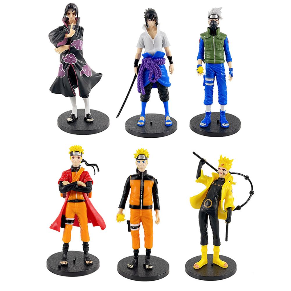 

6Pcs 1Set Anime Naruto Figure Uchiha Itachi Uchiha Sasuke Hatake Kakashi Set Model Toy Gift Collection Action Figure PVC No box