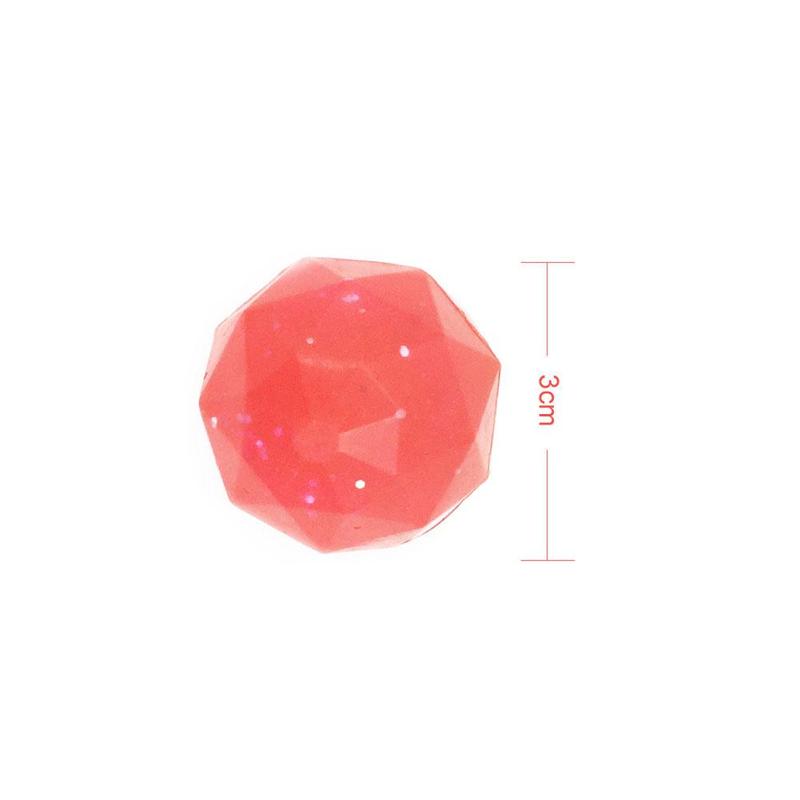 6 /12 Pcs Bouncy Ball Toy Colored Bouncing Ball Rubber Outdoor Toys Kids Sport Games Diamond Elastic Juggling Jumping Balls