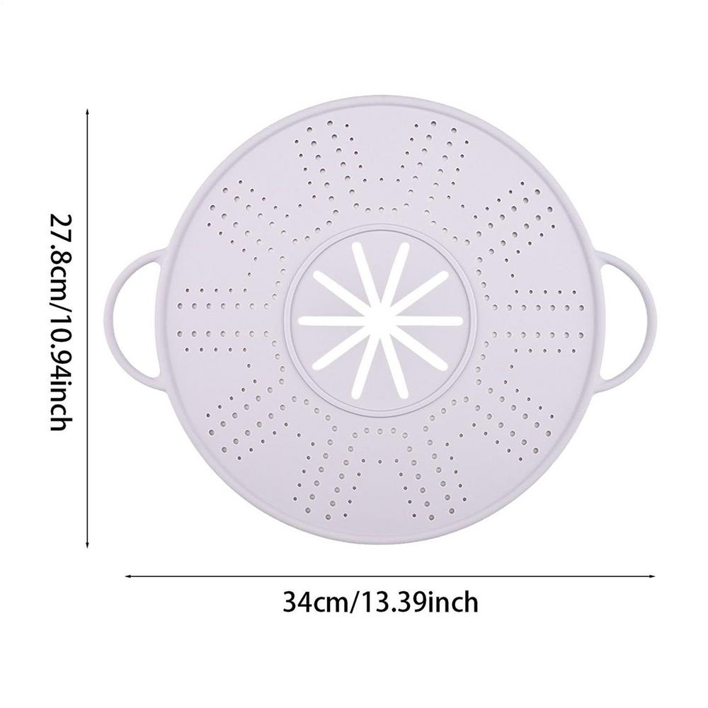 10 Inch Silicone Splatter Guard Frying Pan Silicone Cover Foldable Heat-Resistant Trivet Mat For Skillet Bacon Pot Cooking Stove