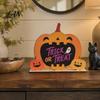Halloween Home Festive Decor Wooden Table Sign, Cute Pumpkin Boo Ghost Centerpiece Tabletop for Indoor Mantel Fireplace Decorative Fall Sign