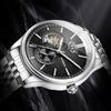 Men's Luxury Waterproof Automatic Mechanical Watch with Steel Band and Luminous Skeleton Design