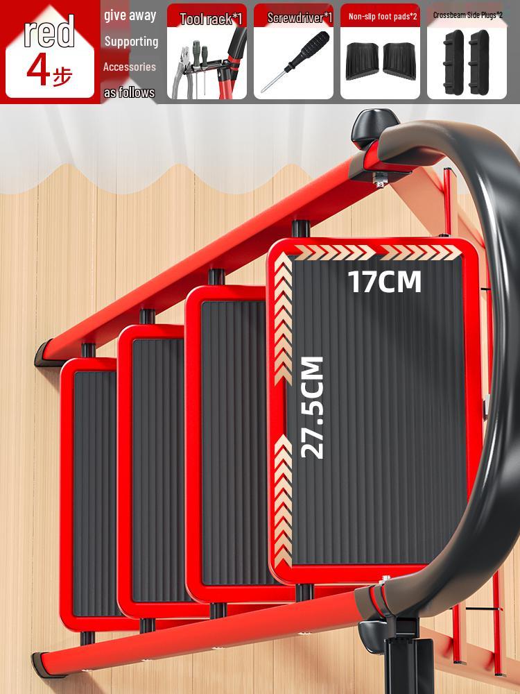 Compact Folding Multi-Functional Telescopic 4-Step A-Frame Ladder