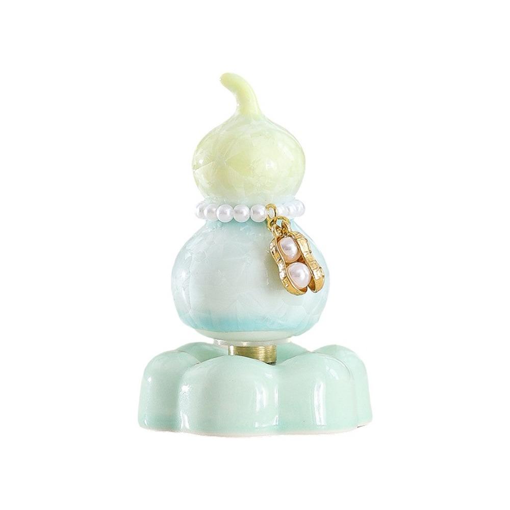 Multicolored Ceramic Calabash Statue 360° Rotation Rotating Lucky Gourd  Car Ornaments Style 3