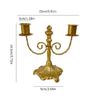 Iron Candle Holder Elegant Vintage Antique 2 Arms Candlestick Table Centerpieces Metal Candelabra Weddings Event Decors
