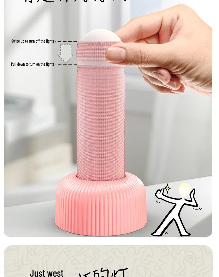 Hand-Pulled Night Light: Creative Bedside Lamp for Bedroom Atmosphere, Sleep Aid, and Fun Desktop Gift