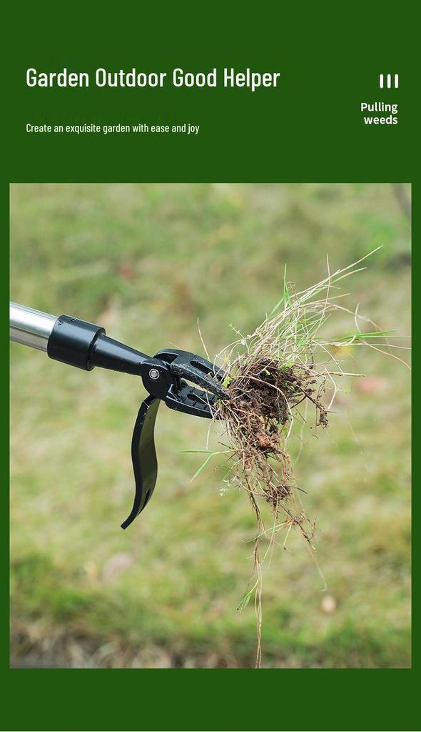 Long-Handle Foot-Operated Weeding Shovel & Hook