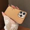 Luxury Plating Litchi Pattern Leather Case for IPhone 17 Air 16 15 14 13 Pro Max 15 Plus 13 Pro 12 Electroplating Phone Cover