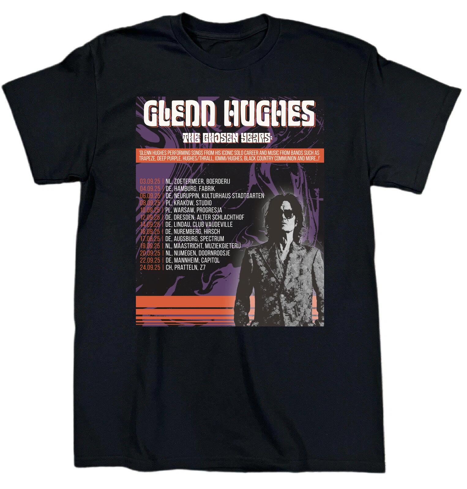 Men s and Women s T-shirts New Glenn Hughes The Chosen Years – European Tour Cotton M