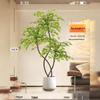 Large Indoor Potted Nandina Domestica Faux Plant - Luxury Green Décor for Living Room