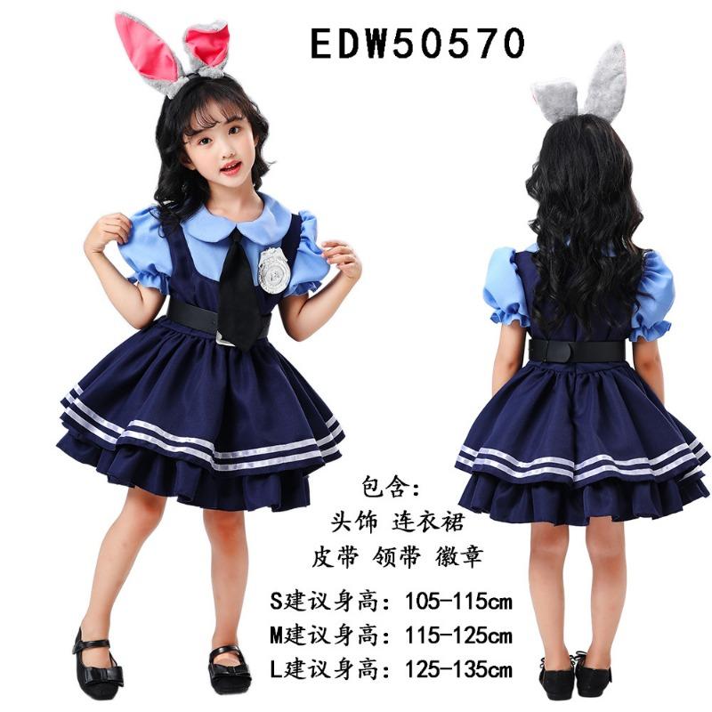 Halloween Zootopia Rabbit Police Officer Udy Judy Kids Adult Nick Fox Manga Costume Girl