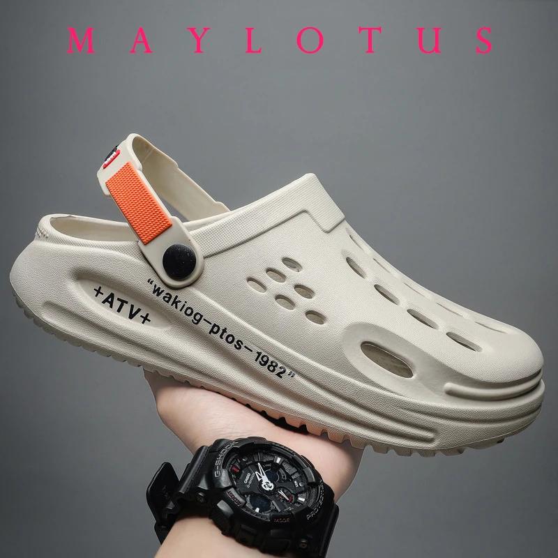 

Женские сандалии на толстой подошве 2024, платформа, ЭВА, клоги, садовая обувь для женщин, уличные массивные нескользящие пляжные шлепанцы 47 серый