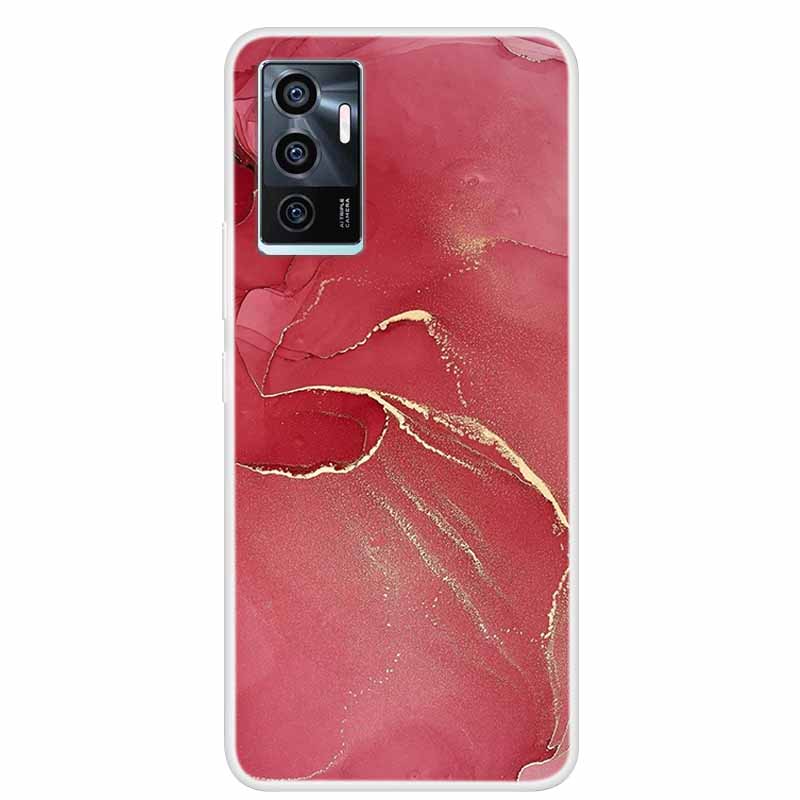 For vivo V23e V21E 5G 4G Cases Transparent Marble Soft TPU Silicone Back Covers for Vivo V21 5G Cases Clear Bumper for vivoV21