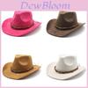 Western Cowboy Hat For Men Women Vintage Wool Felt Large Brim Warm Fedora