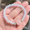 Powder crystal bracelet, elastic rope, bracelet gift, female high-end color treasure temperament