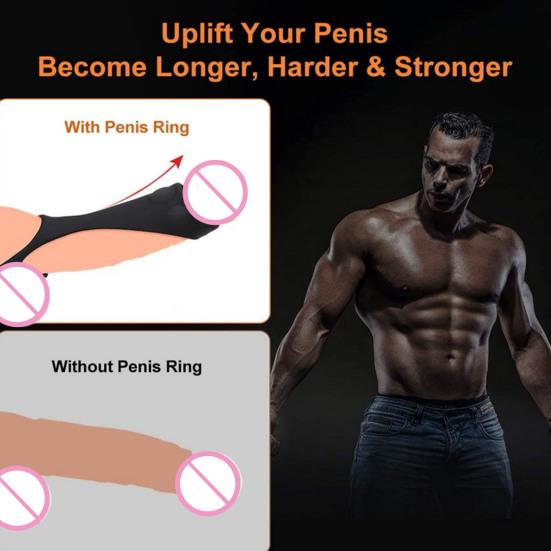 Penis Corrector Skin-friendly Safe Silicone Delay Ejaculation Lock Double Ring for Male