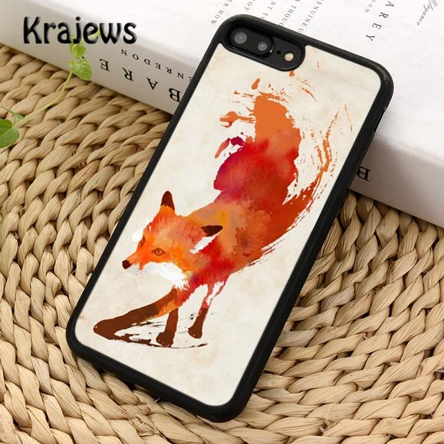 Krajews Fox clever vignette Soft Phone Case Cover For iPhone 17 Air 16 15 14 plus 11 12 13 pro max Plus coque Fundas