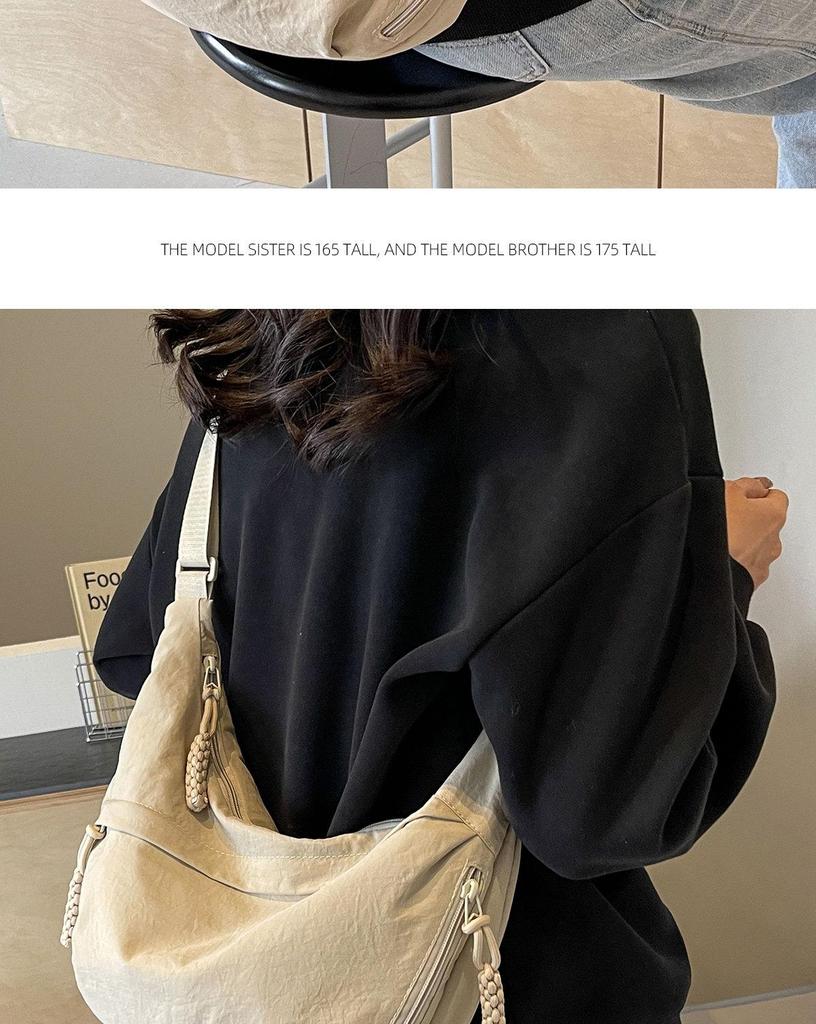 Dámská univerzální lehká crossbody taška 'knedlík' - Velkokapacitní ležérní taška přes rameno