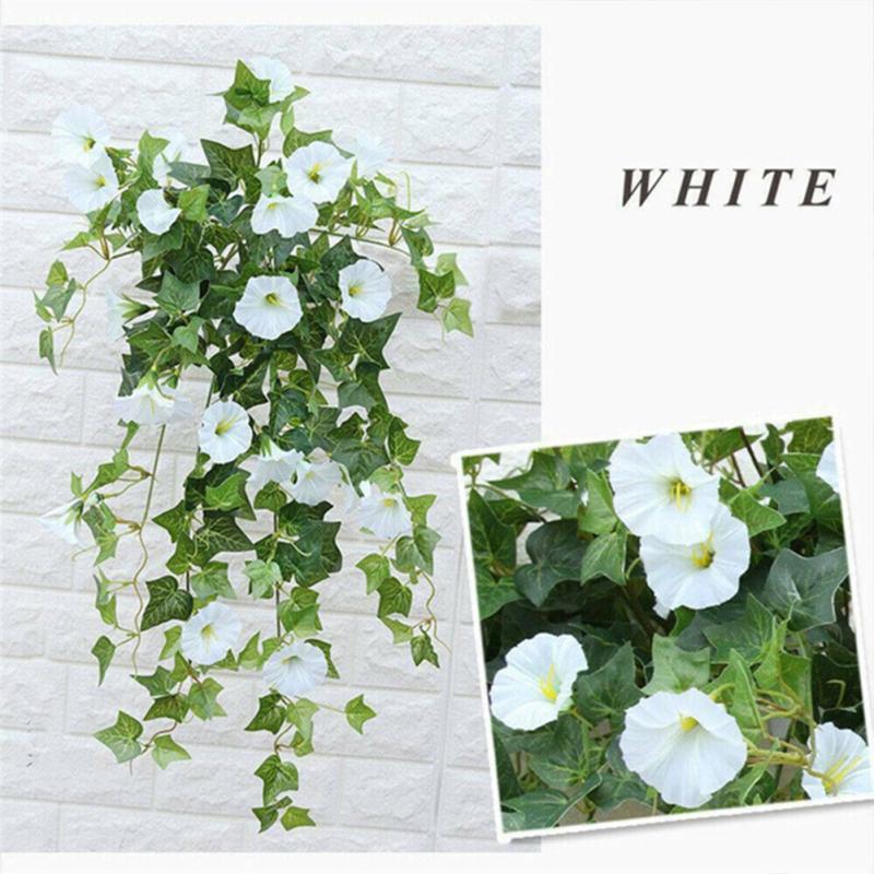 2 Stück Künstliche Ranken Simulation Morning Glory Hängende Gefälschte Grüne Pflanze Für Hausgartenzaun