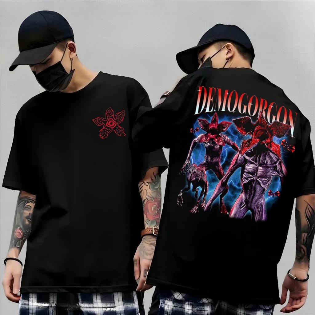 Terror Vecna Demogorgon T Shirt Men Women Cannibal Flower Monster Print Fashion High Street ParentChild Cotton Streetwear Tops