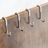 304 Stainless Steel Hook Free Punching Double S-Shape Hook Kitchen Bathroom Cabinet Door Back Type Coat Towel Storage Hanger