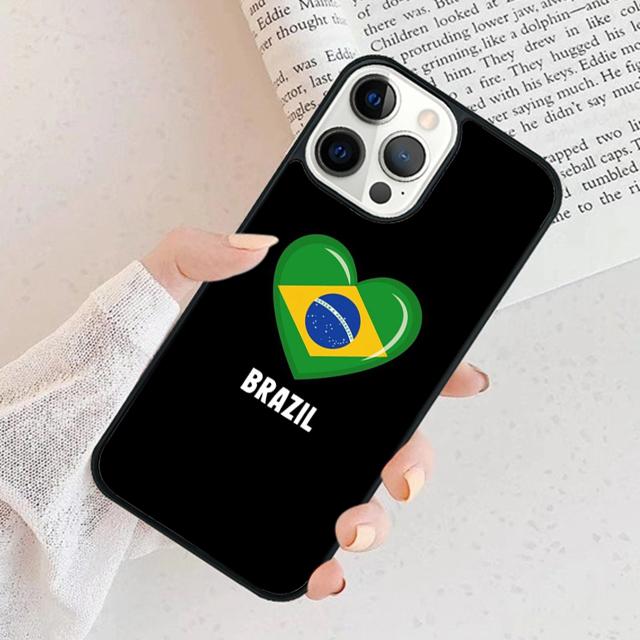 Brazil Brazilian Flag Art Phone Case Cover For iPhone 17 Air 15 16 11 13 14 Pro Max 12 Plus Max Fundas