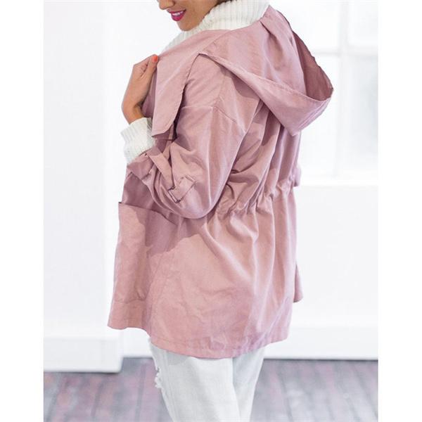 pink lightweight parka