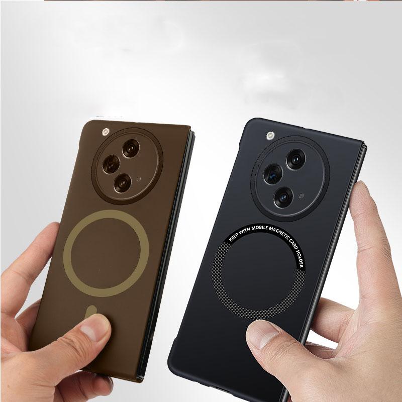 Dla Magsafe Magnetyczna bezramowa twarda obudowa komputera dla Oppo Znajdź N3 N2 Slim Bezprzewodowe ładowanie Odporna na wstrząsy matowa tylna obudowa telefonu dla FindN3 Ultra-cienka