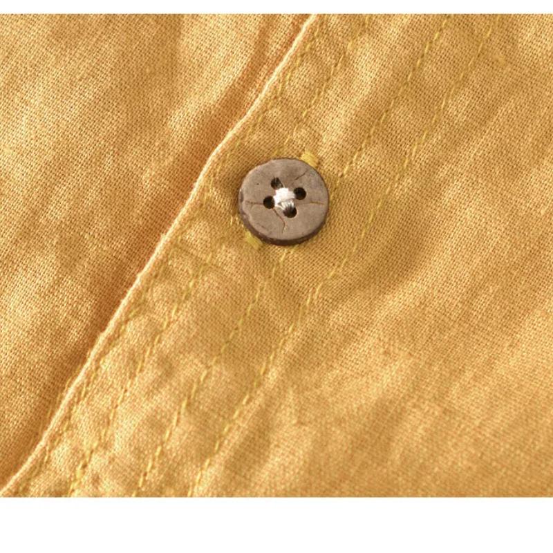 Letní trička Pánská V-výstřih Stojáček Bavlna Len Tričko s krátkým rukávem Jednoduchý styl Ležérní topy a trička Plážová cool trička Pánská