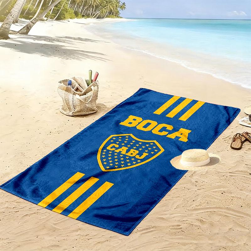 Boca Juniors Print Strandtuch, Großes Weiches Schnelltrocknendes Handtuch für Strand Camping Schwimmen