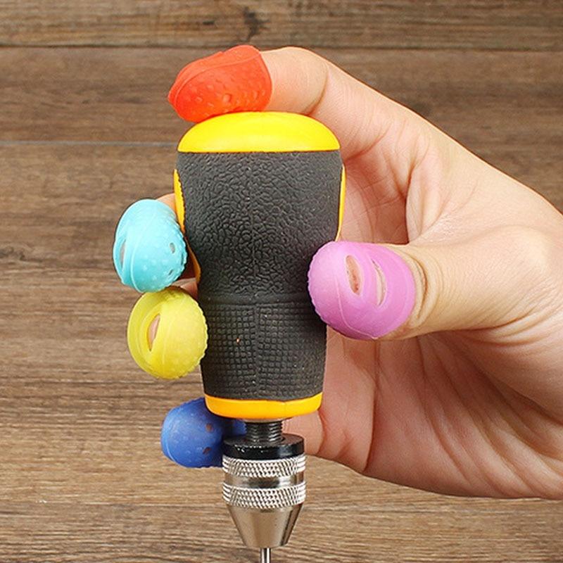 Multifunctional Silicone Thimbles Hollowed Out Breathable Protective Finger Sleeve DIY Crafts Sewing Accessories