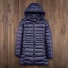 Ladies Long Warm Down Coat with Portable Storage Bag Women Light Down Jacket Women's Overcoats Hip-Length  High Street